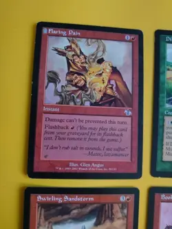 Flaring Pain, Book Burning,Swirling Standstorm, Dilligent farmhand MTG 4 Card. - Image 4
