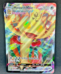 Pokemon MEOWTH VMAX Oversized Jumbo Black Star Promo #SWSH005 - Image 1