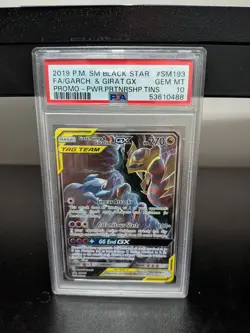 2019 POKEMON SM BLACK STAR PROMO #SM193 FULL ART/GARCHOMP & GIRATINA GX PSA 10 - Image 1