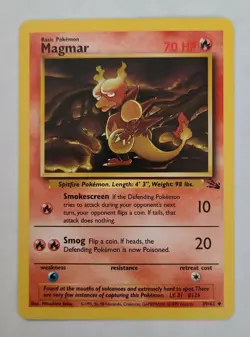 Pokemon MAGMAR 39/62 Fossil - Light Play 🍒 - Image 2