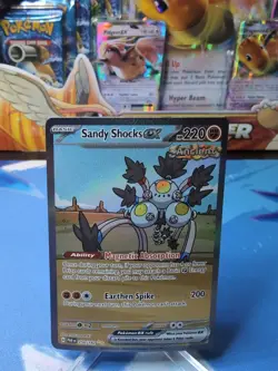 Pokemon Paradox Rift - SANDY SHOCKS EX SPECIAL ILLUSTRATION RARE - 250/182 NM - Image 1