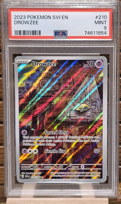 Pokemon TCG SV01 Scarlet & Violet Drowzee 210/198 IR Holo PSA 9 EN Basic - Image 1