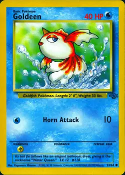 GOLDEEN 53/64 COMMON JUNGLE POKEMON UNLIMITED NM - Image 1