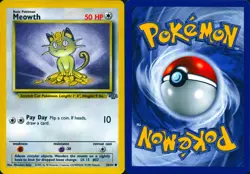 MEOWTH 56/64 COMMON JUNGLE POKEMON UNLIMITED LP - Image 3