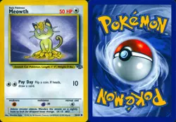 MEOWTH 56/64 COMMON JUNGLE POKEMON UNLIMITED LP - Image 3