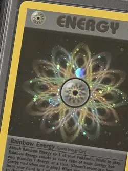 2000 POKEMON ROCKET RAINBOW ENERGY FIRST EDITION HOLO PSA 9 + Swirl - Image 2