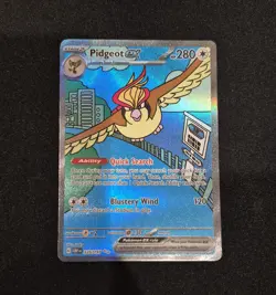 Pidgeot ex 225/197 SIR Special Illustration Rare Pokemon Obsidian Flames NM - Image 1
