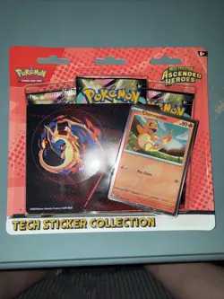 Pokemon Mega Evolution Ascended Heroes Tech Sticker Collection Charmander - Image 1