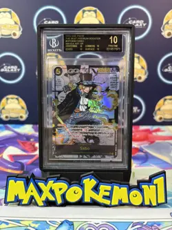 2024 One Piece The Best Premium Booster Sabo Manga OP04-083 BGS 10 BLACK LABEL - Image 2