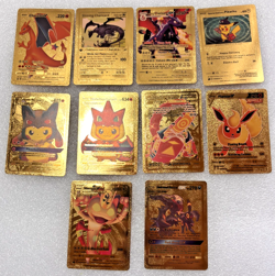 Pokemon Cards VMAX - Pikachu, Charizard, & Others ~ Gold Foil ~ 10 Card Lot - Image 1