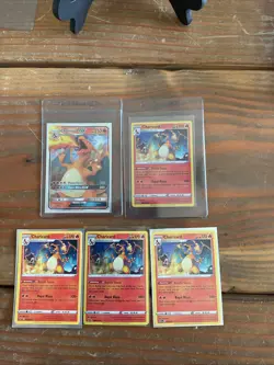 2 Charizard - (Cracked Ice Holo) 025/185, 2 Base 1 Charizard Gx 9/68 5 Card - Image 1