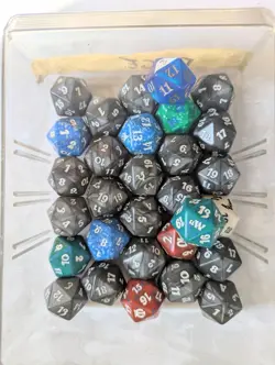 Lot of 30 MTG Magic the Gathering Spindown D20 Dice D10 Various Sets Promos - Image 1