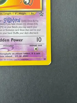 Unown J #38 Black Star Promo - WOTC Vintage 2001 - Rare Pokemon Card - LP - Image 4