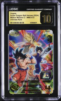 CGC 10 Vegeta MM2-072 Meteor Mission 2 Super Dragon Ball Heroes Card TCG 037 - Image 1