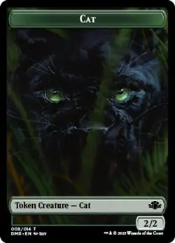 FOIL Zombie (007) / Cat Token (08) Token NM M21 MTG Magic the Gathering Eng Card - Image 2