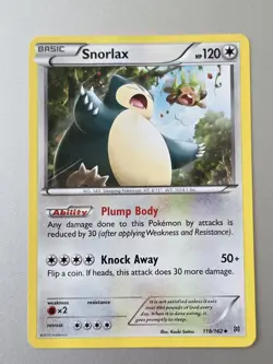 Pokemon TCG Snorlax 118/162 XY Breakthrough Regular Uncommon Card - Image 1
