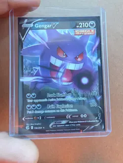 Pokemon Gengar v Holo Card 156/264 Swsh08: Fusion Strike - Image 1