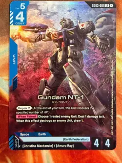 Gundam Card Game Gundam NT-1 GD03-001 (LR) Steel Requiem NM - Image 1