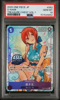 O-nami 062 One Piece Treasure Chest Vol.1 One Piece Japanese PSA 10 - Image 1