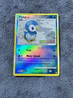 Pokemon Collectible Cards, Piplup, Rev Holo Stamp, 93/130, Diamond & Pearl, 2007 - Image 1