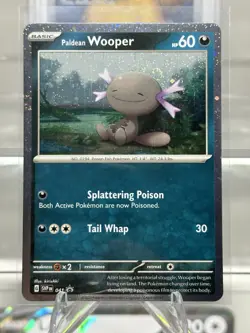Pokemon TCG Paldean Wooper SVP 041 Black Star Promo Cosmos Holo Promo Card NM - Image 1
