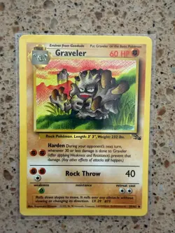 NM Graveler 37/62 Fossil 1999 Pokemon Card - Image 1