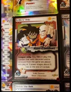 Dragon Ball Z, CCG, Score, Season Two League, 8 Card Lot Krillin NEAR COMPLETE - Image 2