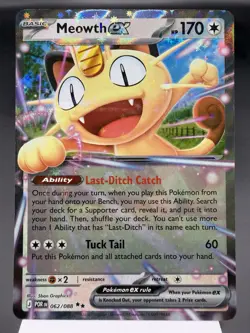 Meowth ex 062/088 - Ultra Rare Holo - Perfect Order Pokemon Card NM - Image 1
