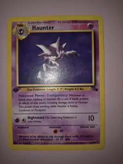 Haunter Rare Vintage Fossil Nonholo 1ST EDITION 21/62 Pokemon Card - Image 1