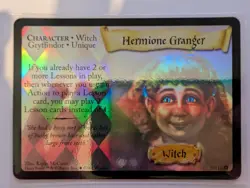 2001 HARRY POTTER TCG BASE SET HOLO FOIL RARE CARD #9/116 HERMIONE GRANGER MP - Image 1