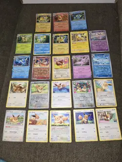 23 Eeveelution Pokemon Cards. Gen 1 Jungle Eevee. SVP 167, 168, 169 Promo... - Image 1
