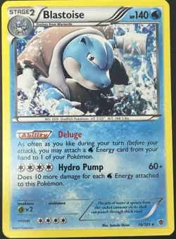 Blastoise 16/101 BW Plasma Blast Cosmos Holo Rare Pokemon Card TCG LP - Image 1