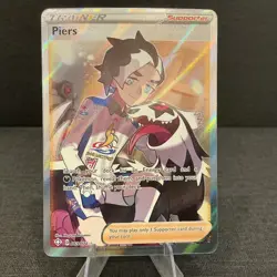 Piers 069/072 Shining Fates Full Art Ultra Rare Holo Pokemon TCG Card - Image 1