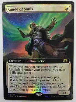 MTG NM Foil Extended Art Guide of Souls MH3 - Image 1