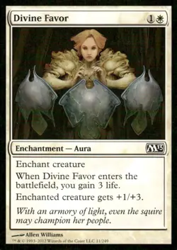 Divine Favor M13 MTG Magic the Gathering card - Image 1
