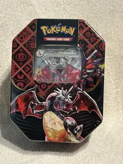 Pokemon Paldean Fates Charizard EX Tin 4 Boosters (New/Factory Sealed) Hot!! - Image 1