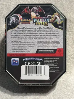 Pokemon Paldean Fates Charizard EX Tin 4 Boosters (New/Factory Sealed) Hot!! - Image 2