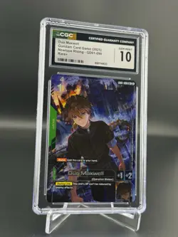 Gundam Card Game Duo Maxwell GD01-090 R+ Foil Alt Art Newtype Rising Gem CGC 10 - Image 1
