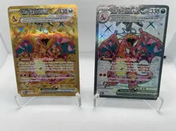 Pokemon Cards 2x Charizard’s ex hp330 2023 (228 & 215/197) GOLD & PLATINUM! 🐉🔥 - Image 3
