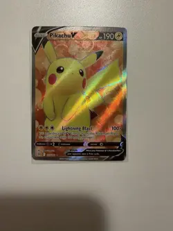 Pikachu V 157/172 Brilliant Stars Full Art Holo V 190 HP Pokemon TCG Card - Image 1