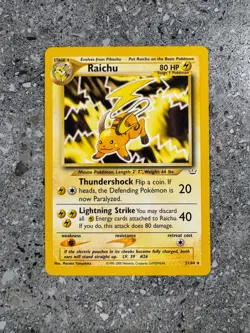 Pokemon TCG Cards Raichu 21/64 Neo Revelation Rare EXC-NM - Image 1