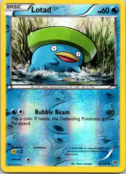 Pokemon - Lotad - 29/135 - Common - Reverse Holo - BW Plasma Storm - LP- - Image 1
