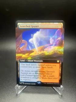 MTG, Secrets of Strixhaven, Scorched Geyser, Extended Art NM - Image 1