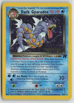 Dark Gyarados (Prerelease) 08/82 Holo Promo WoTC Promo Pokemon NM - Image 1