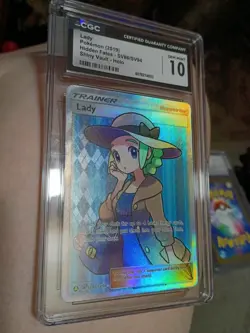 2019 S&M Pokemon TCG Lady Hidden Fates #SV86 Holo Full Art Ultra Rare PSA 10 Gem - Image 1