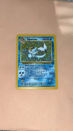 Pokemon TCG Vaporeon Jungle 12/64 Holo Unlimited Holo Rare - Image 1