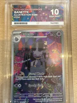 Banette 234/217 Illustration RareAscended Heroes Pokemon TCG ACE 10 - Gem Mint - Image 1