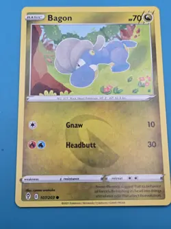 Bagon Evolving Skies 107/203 Regular Common Pokemon Card NM - Image 1