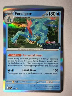 Feraligatr (Prerelease) 089 Holo Promo Scarlet & Violet Promo Pokemon Holo NM - Image 1