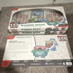 Lot of 3 Pokemon TCG Scarlet & Violet 151 Blooming Waters Premium Collection Box - Image 3